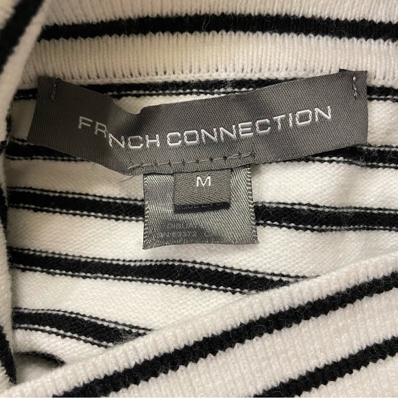FRENCH CONNECTION Micro Stripe Turtleneck Sweater in Black and White - Picture 9 of 11